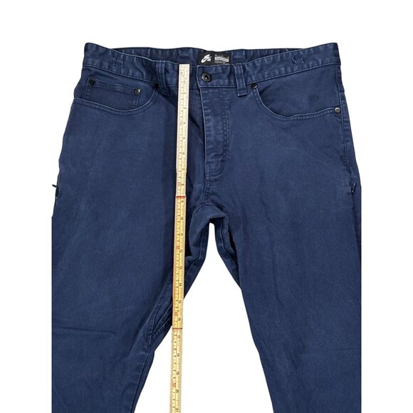 Nike SB Mens Navy Blue Straight-Leg Stretch Jeans - Picture 10 of 12